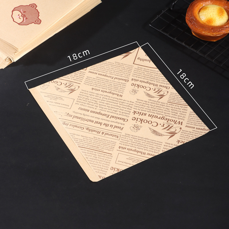 Custom Printed Food Wrapping Use Greaseproof Paper Baking Custom Burger Wrappers Paper
