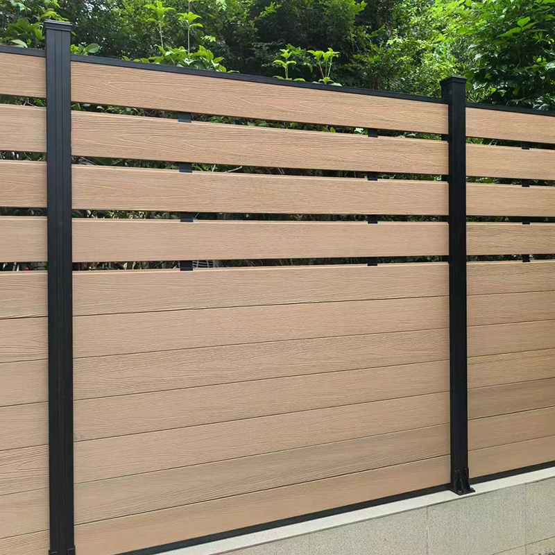 Modern WPC Board Easy Install Wood Plastic Composite Fence Narrow Fence Panel