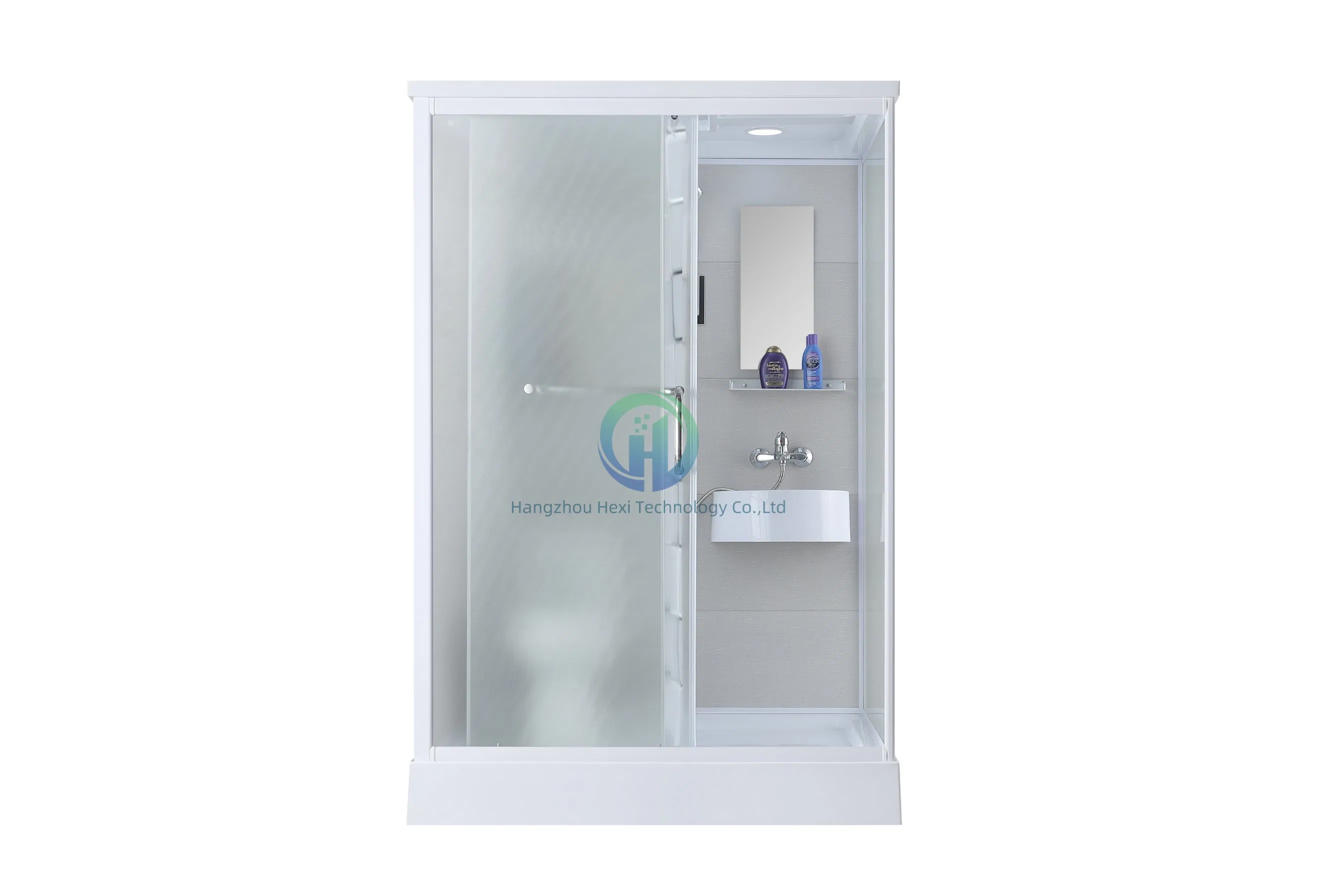 Modern Prefab Bathroom Shower Unit with Integrated Toilet