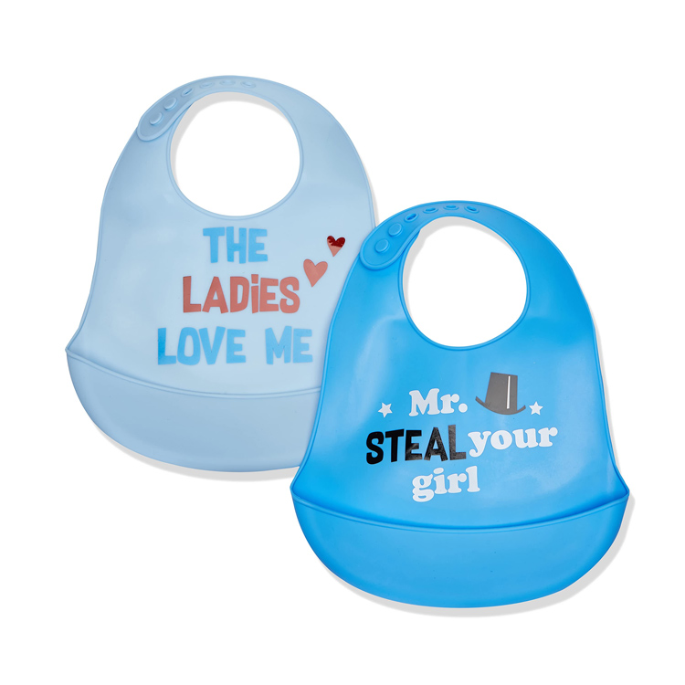 Soft and Adjustable Baby Feeding Bib Waterproof Silicone Baby Bib