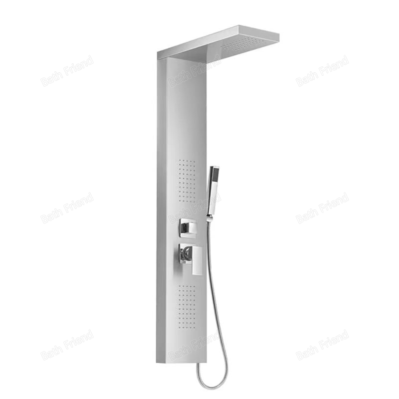 Luxury Stainless Steel Smart Waterfall Modern Rain LED Rain Bathroom Shower Panel