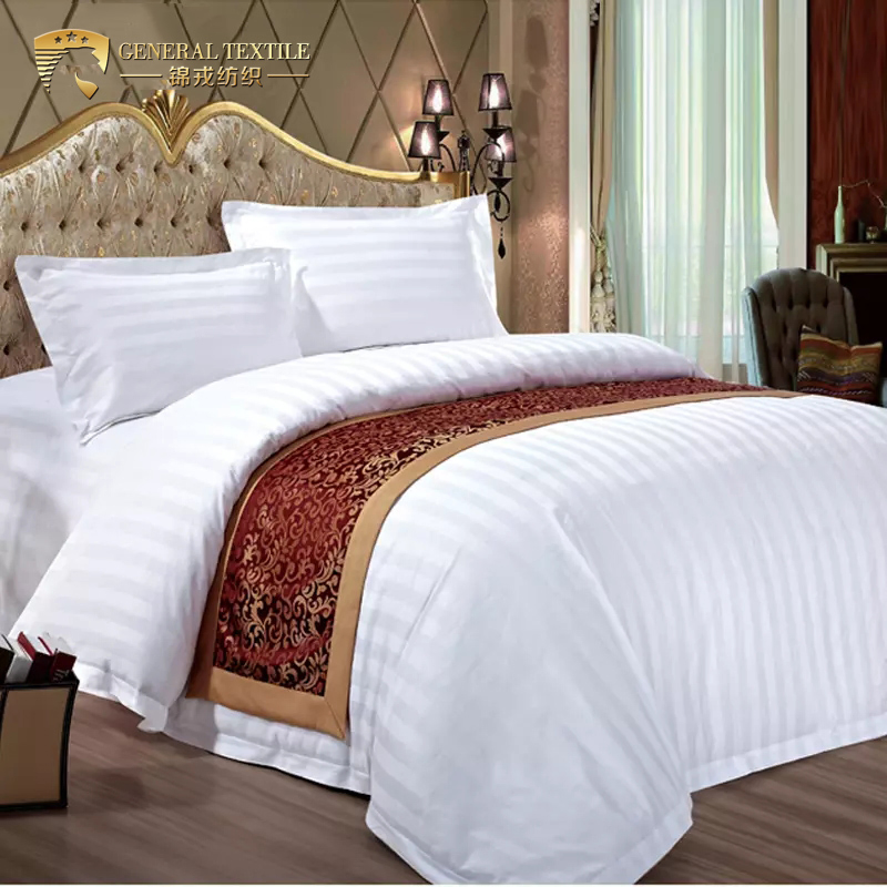 Factory Supply Luxury 100% Cotton White Satin 300tc Bed Linen (JRD764)