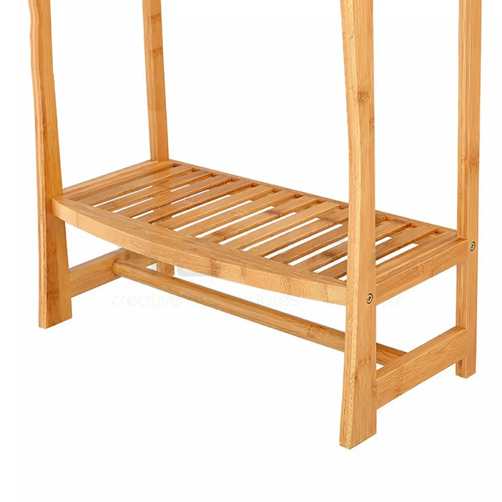 Bamboo Wall Mount Shower Shelf Bamboo Bath Accessories Bathroom Towel Holder