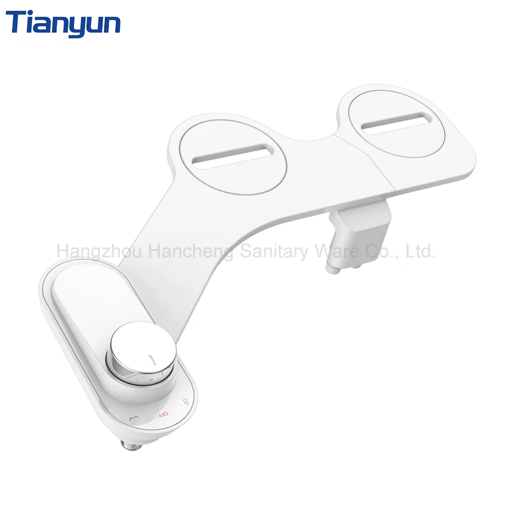 OEM/ODM Ultra-Slim ABS Plastic Toilet Seat Bidet No-Electric Retractable Nozzle Attachment for Hotels