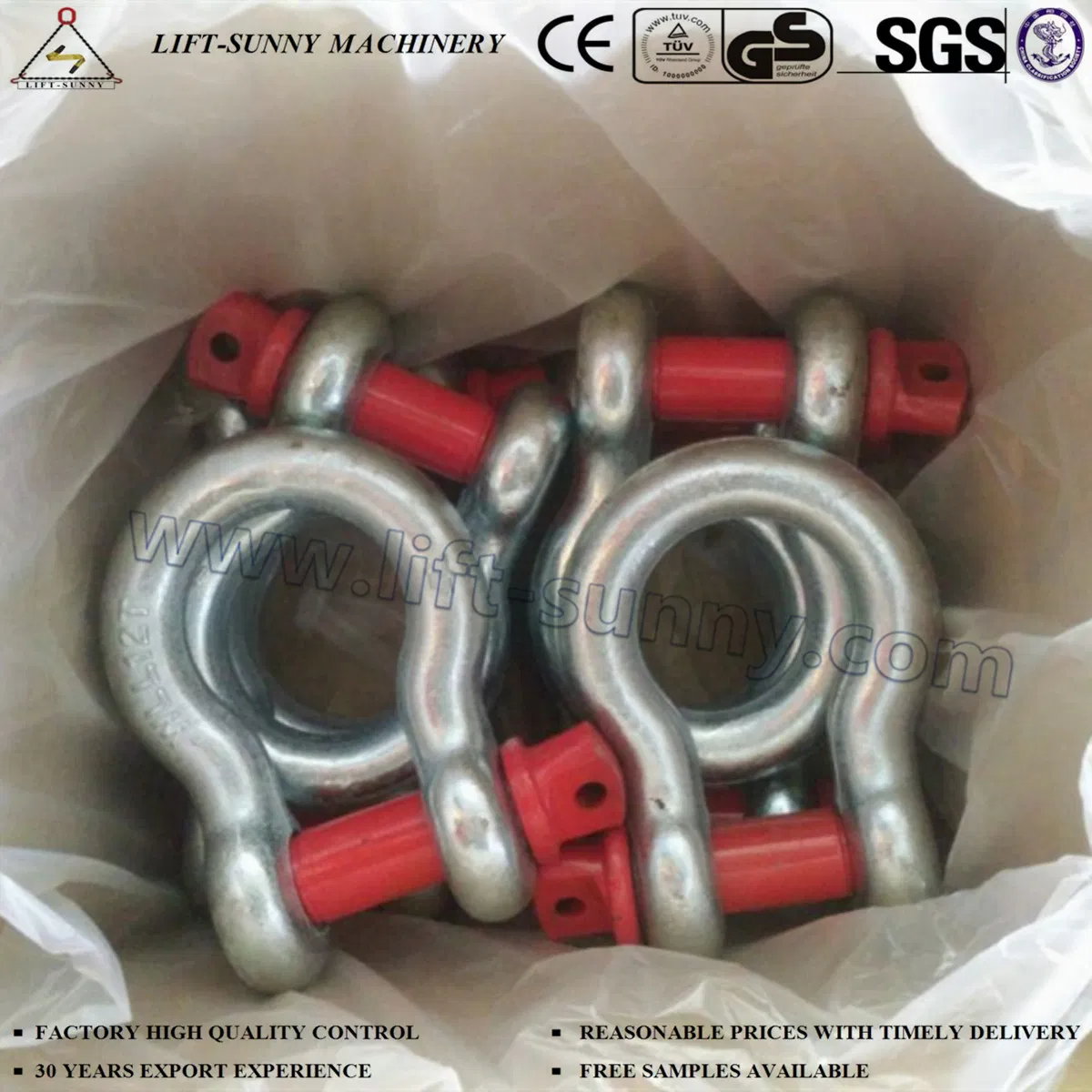 1-1/4" G209 Us Type Drop Forged Screw/Red Pin Anchor Shackles