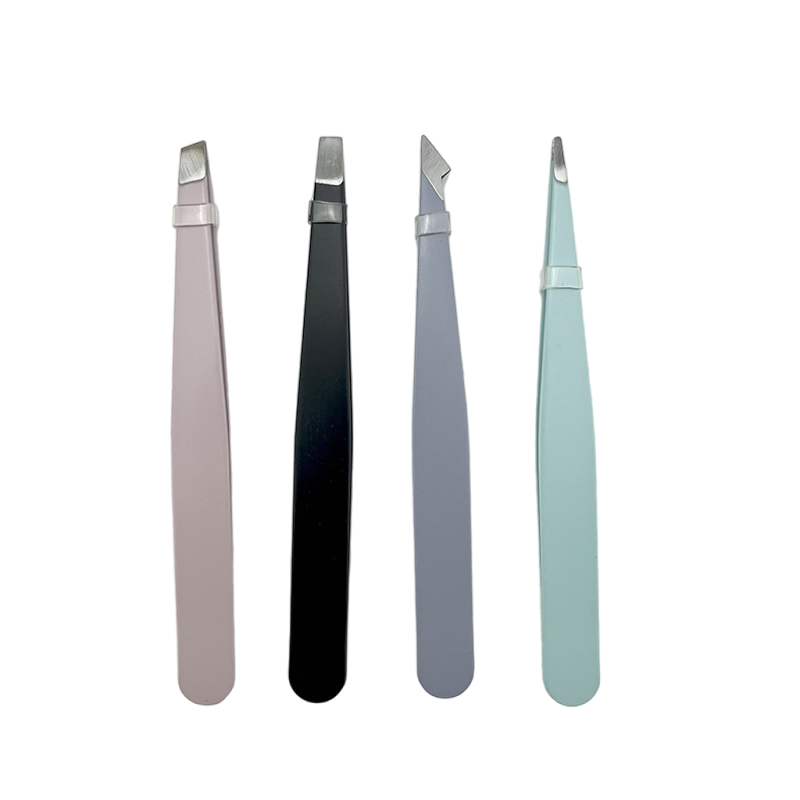 Stainless Steel Eyebrow Tweezers Slanted Hair Removal Eyebrow Clips Multicolor Precision Eyebrow Clip Tweezer