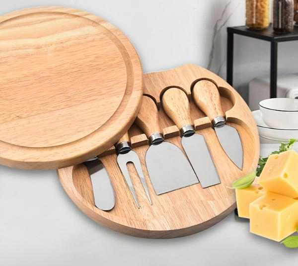 Cheese Board Set - Bamboo Charcuterie Boards with Wooden Appetizer & Cheese Platter