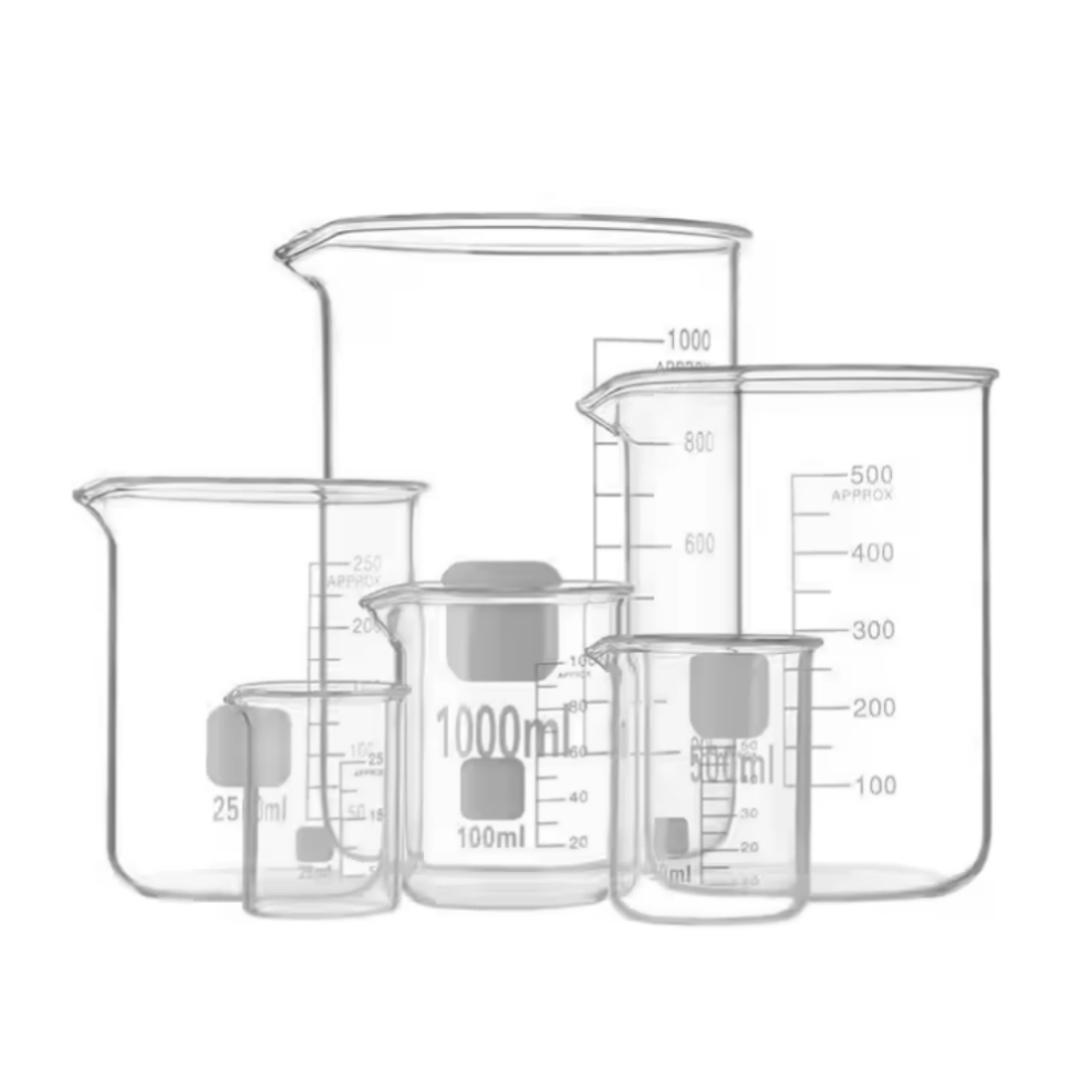 Стаканы мерные лабораторные из боросиликатного стекла