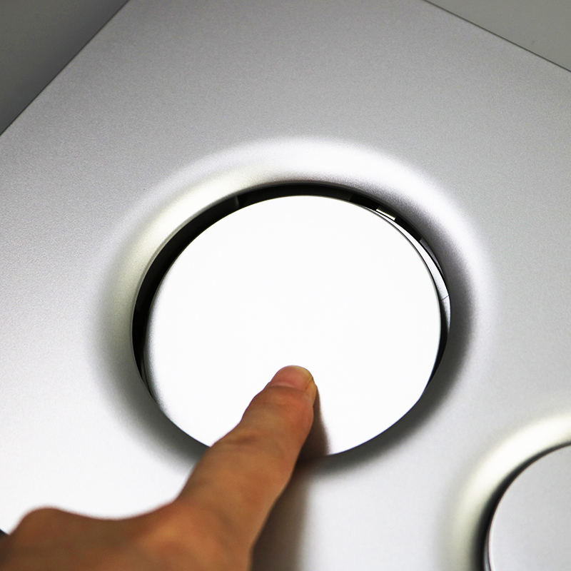 Factory price Wall hung Bathroom fittings toilet concealed cistern ABS sliver dual flush button flush panel