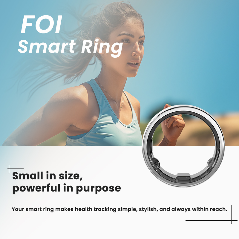 2024 Multifunctional Smart Ring Wearable Fitness Tracker Battery Health Monitor Ipx68 Titanium