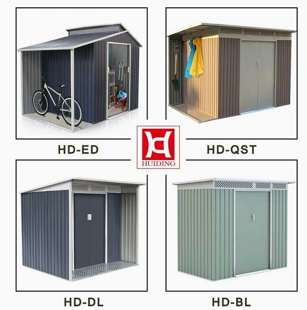 Factory Direct Sale Metal Shed Outdoors Prefab Storage Tools Room
