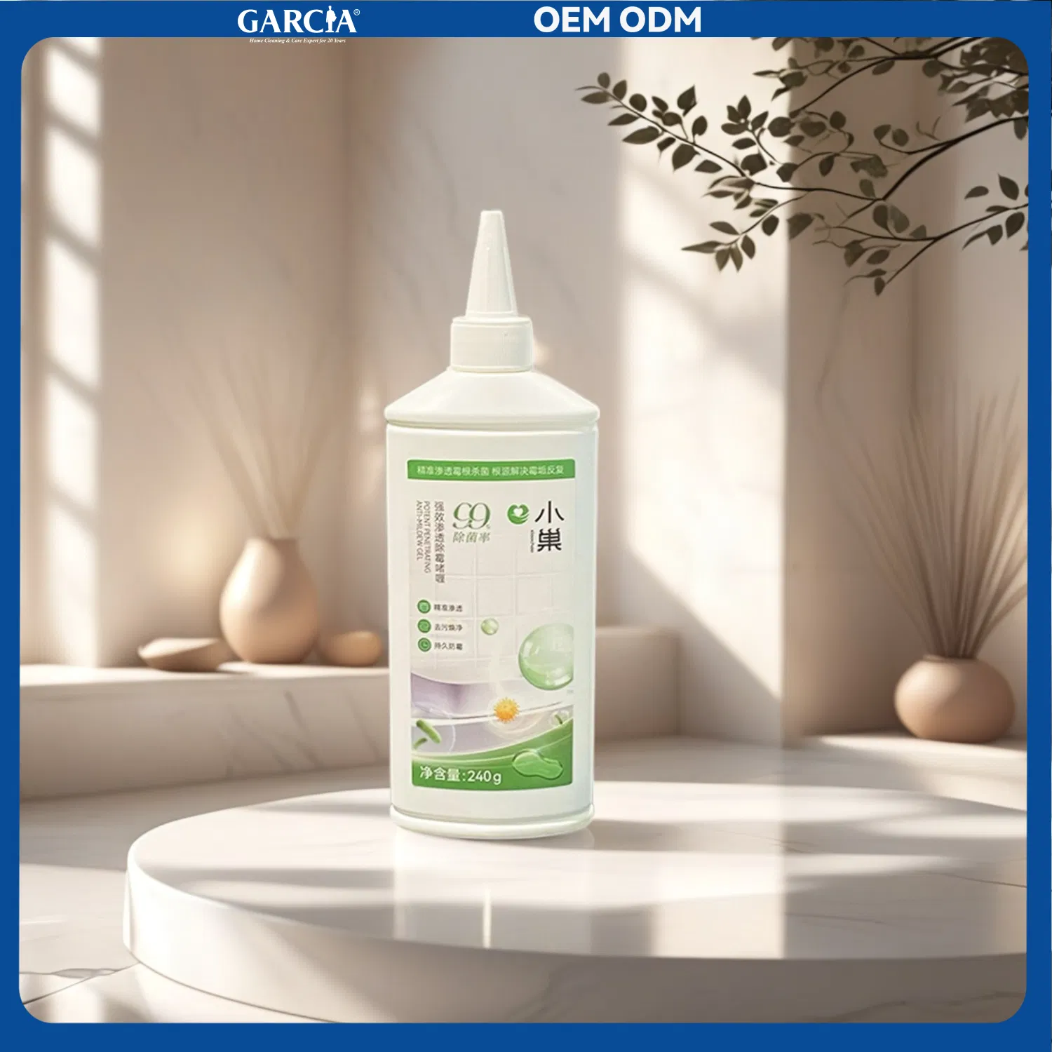 High-Efficiency Glass Cleaner for Rapid Mildew Removal Action