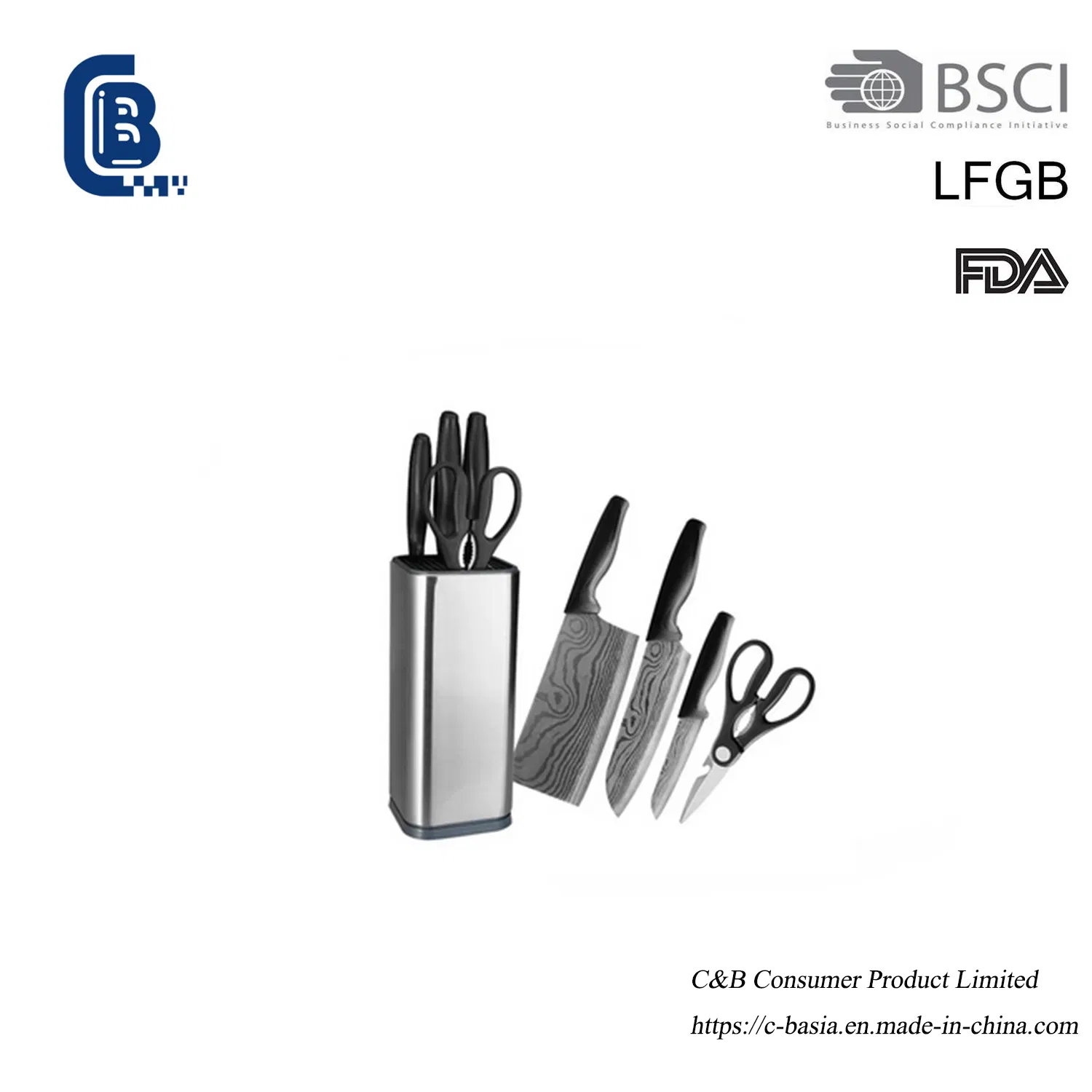 Stainless Steel Chef Knife Set - High-Quality, Cuts Meat & Vegetables