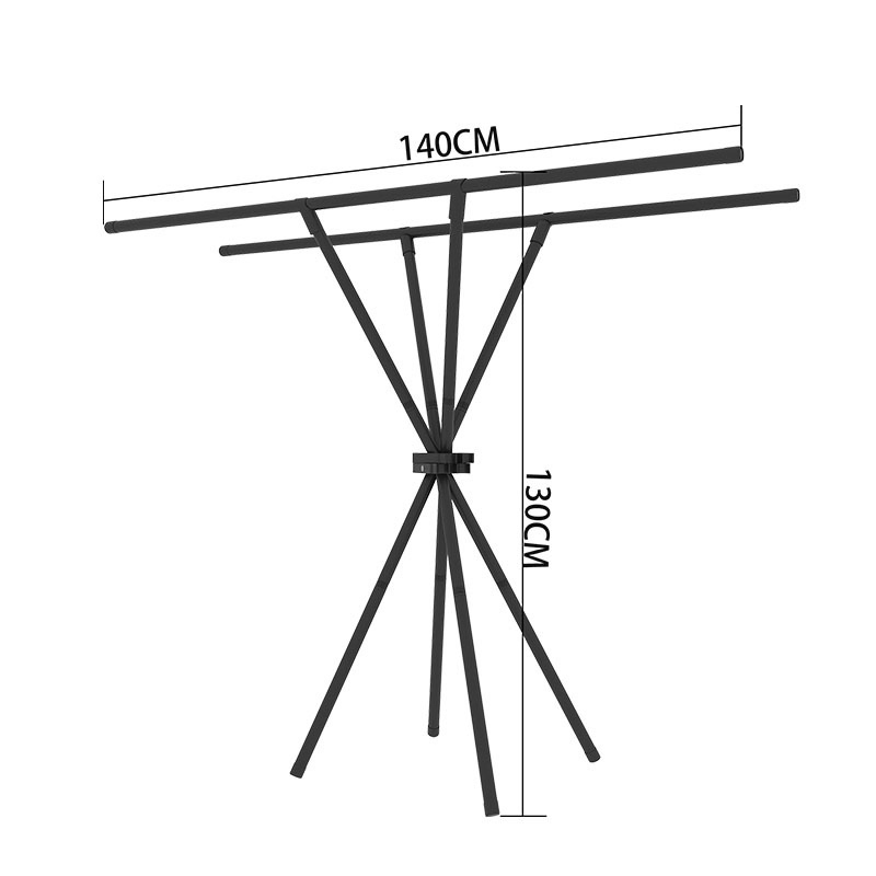 Sanipro Multi-Functional Bedroom Clothes Hanging Rack Storage Shelf Portable Balcony Foldable Laundry Drying Hanger