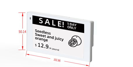 3.5 Digital Price Tag E-Paper Electronic Shelf Label Digital Price Tag Eink ESL for Supermarkets Smart Shop Real-Time System Three Colors