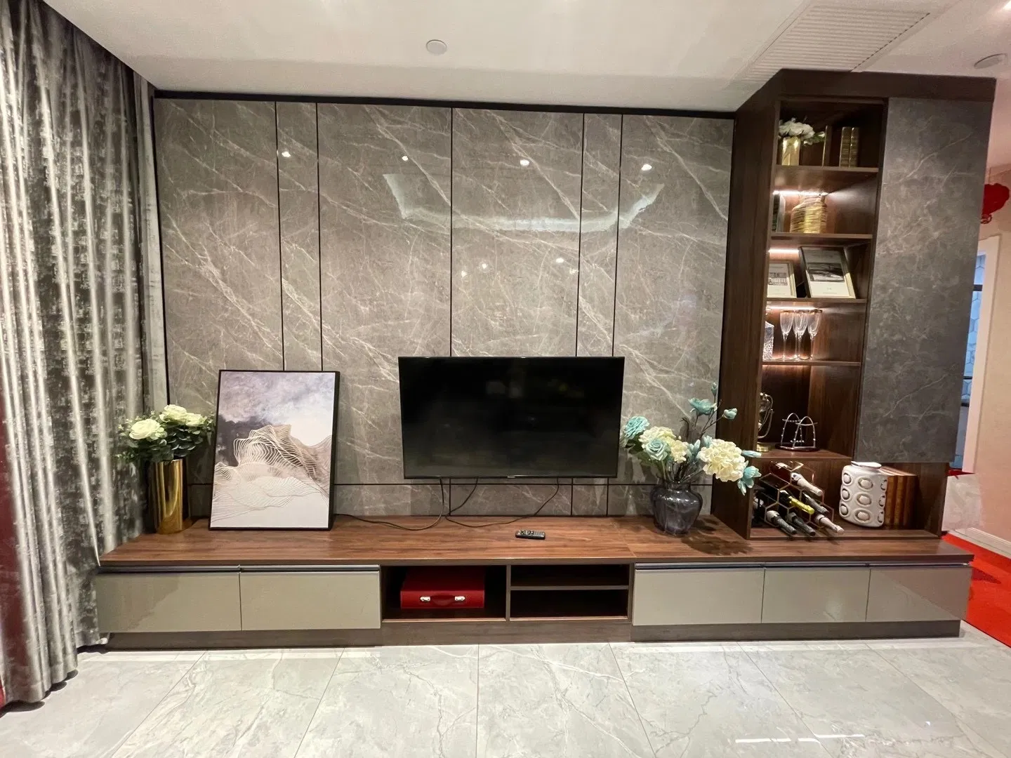 China Wholesale High Glossy PVC Marble Wall Panel for Home Decoration