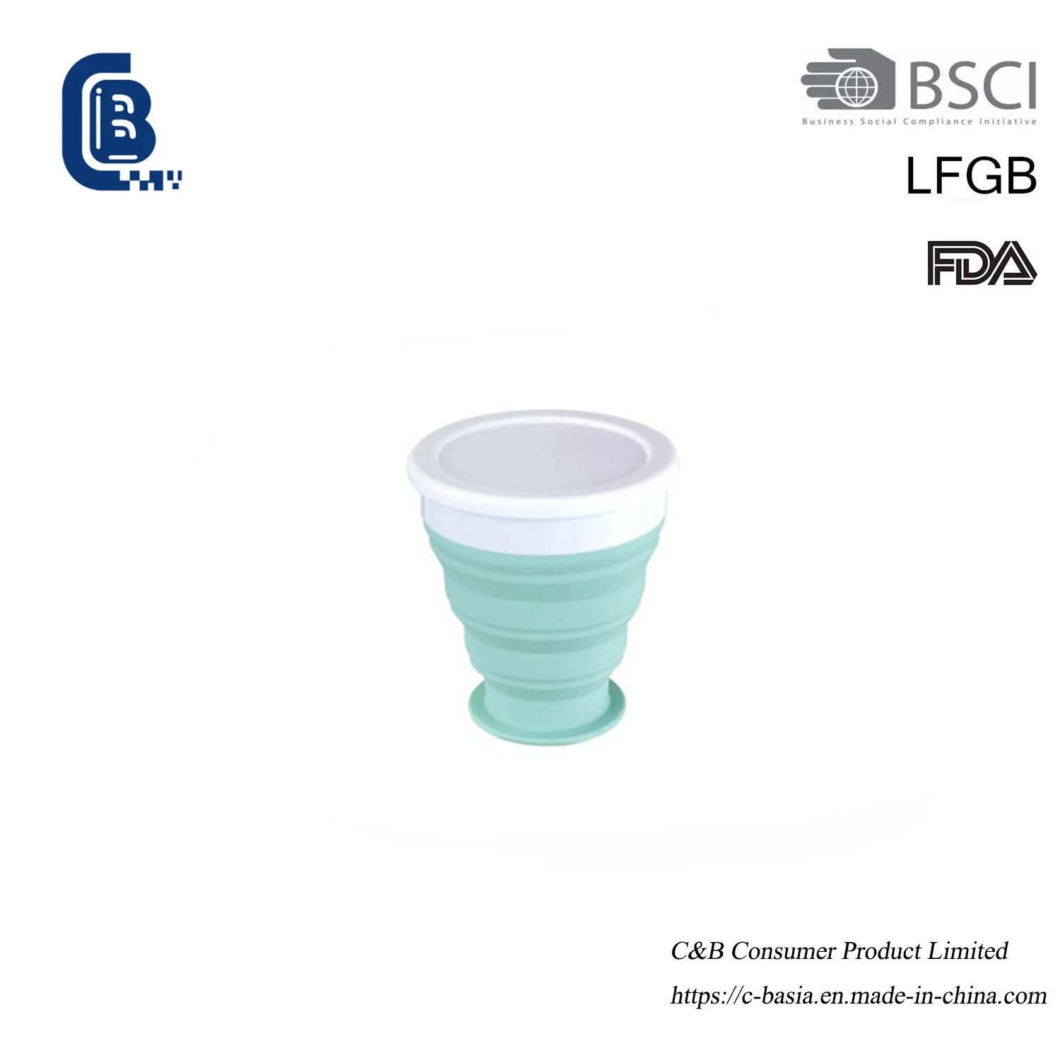 Food-Grade Silicone Foldable Coffee Mug, Outdoor Easy-to-Carry Travel Camping Bottle