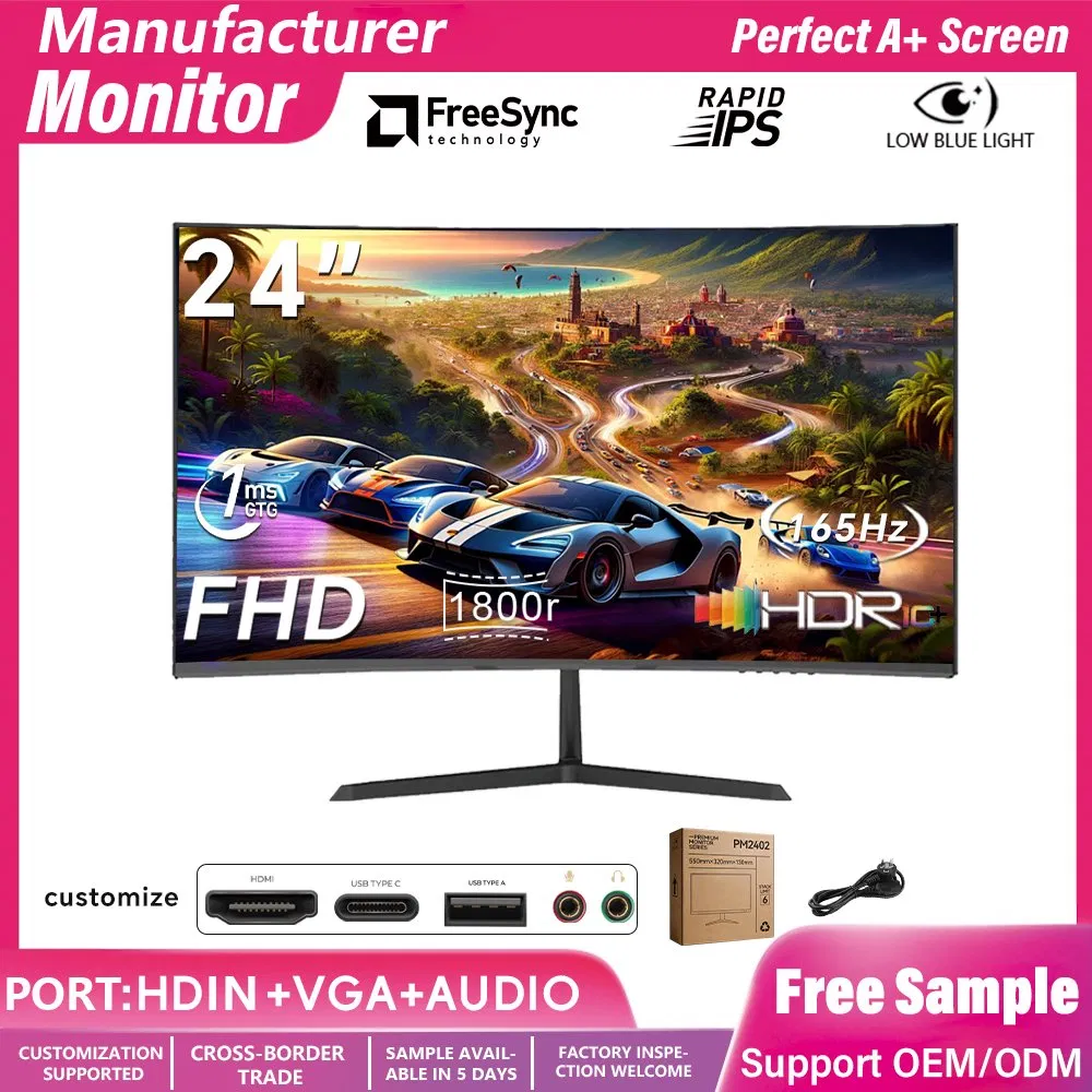 Chigo 22-49" Curved Gaming Monitor Premium Curved OLED LCD Display with 165Hz 2K4K Advanced Curved PC Computer Monitor