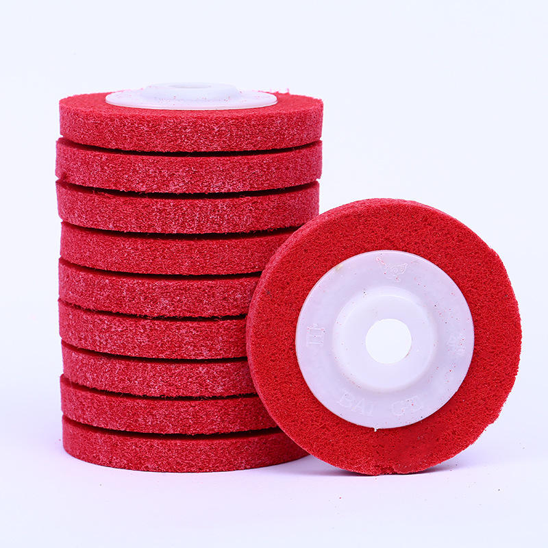 Nylon Non-Woven Disc Buffing Disc Red Color 7p