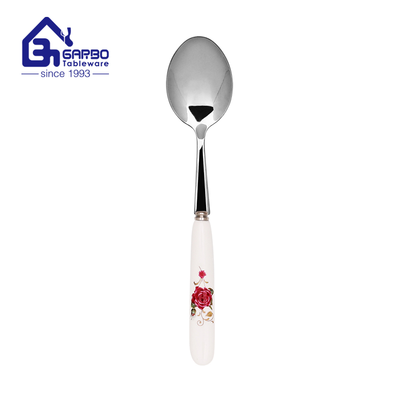 Silverware Fork Custom Stainless Steel Cutlery Set Restaurant Flatware Wedding Colourful Fork with Ceramic Handle