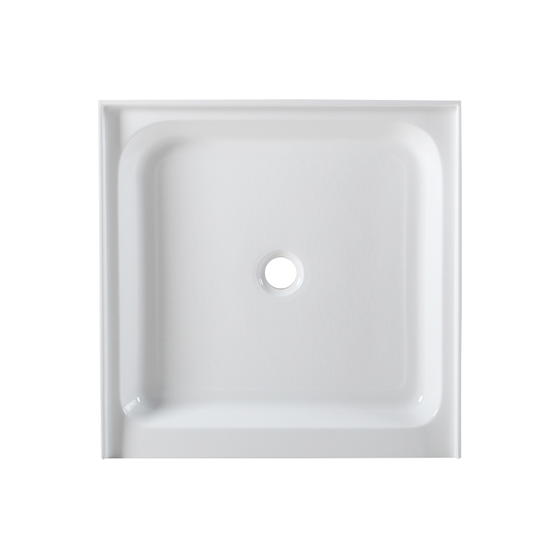 Square Center Drain with Tile Flange Shower Base