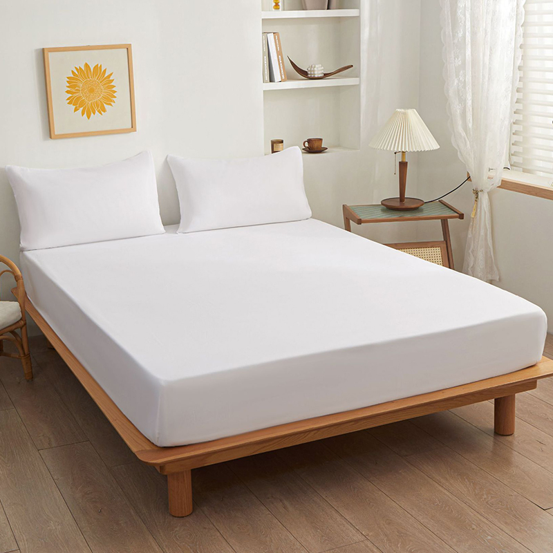 Factory Home Hotel Supply Wholesale Green Color Microfiber Mattress Cover Fitted Sheet