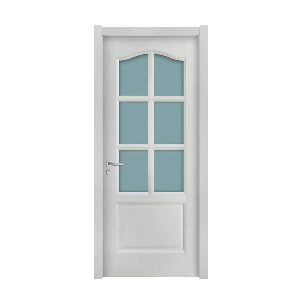 Cheap Price Bathroom Panel Interior Wooden Glass Door