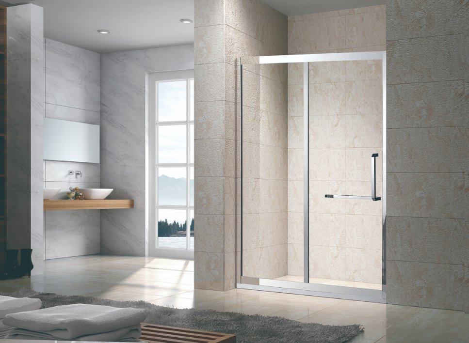 Modern Corner Steam Shower Room with Whirlpool Tub