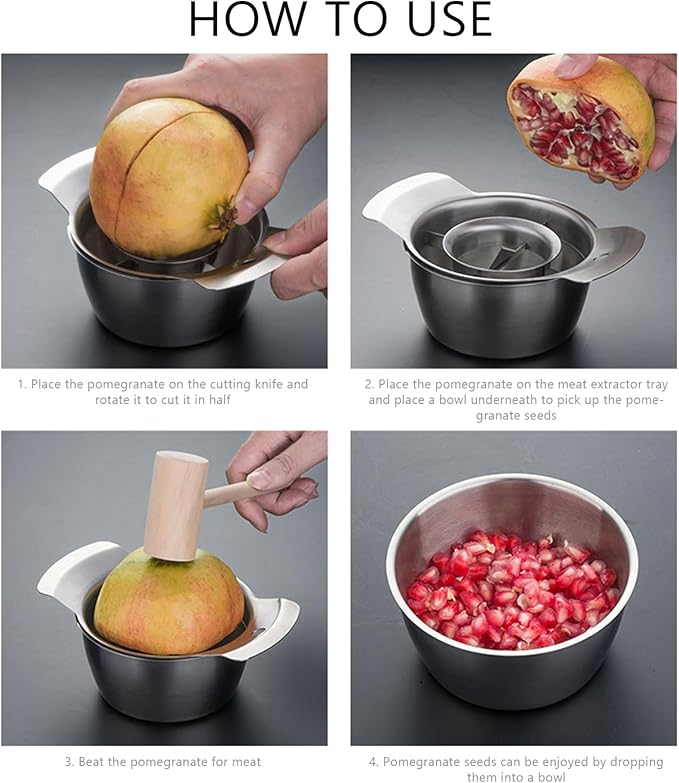 Pomegranate Peel Artifact Tools Kitchen Aid Peel Tool with Bowl Wbb29672
