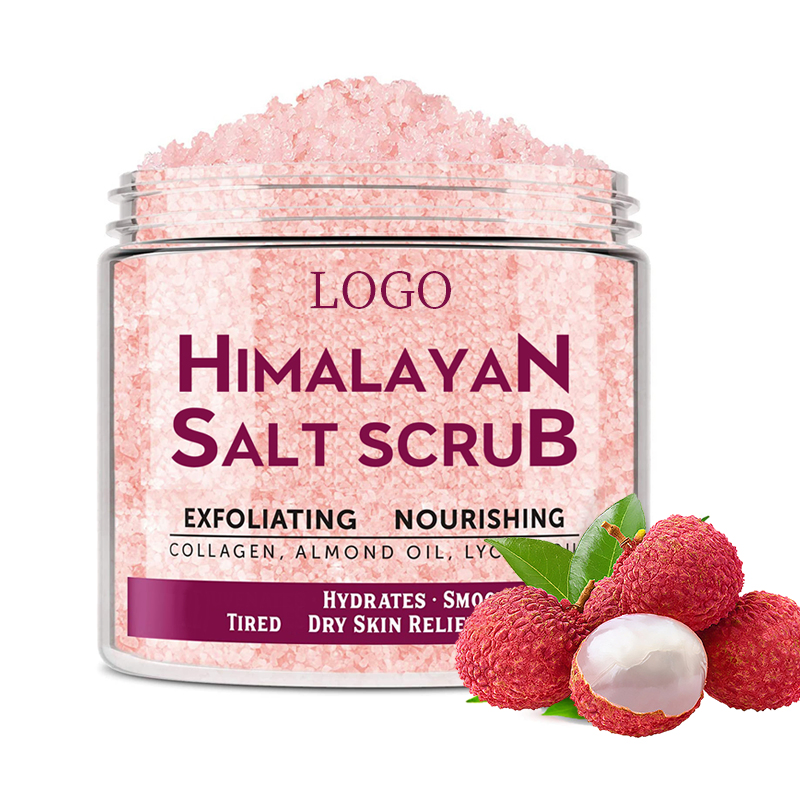Wholesale Customize Whitening Exfoliating Deep Cleansing Salt Himalayan Body Face Scrub