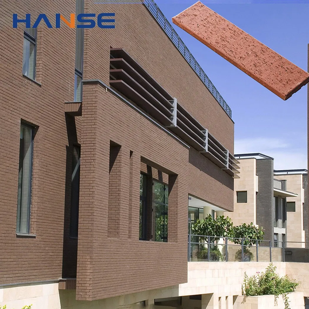 House Designs Clay Bricks Exterior Wall Facade Clinker Tiles 60X240mm Exterior Wall Tile Facades Red Clay Brick