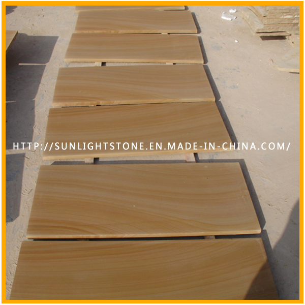 Yellow/Beige Color Stone Tile Sandstone 60X60X2cm Honed