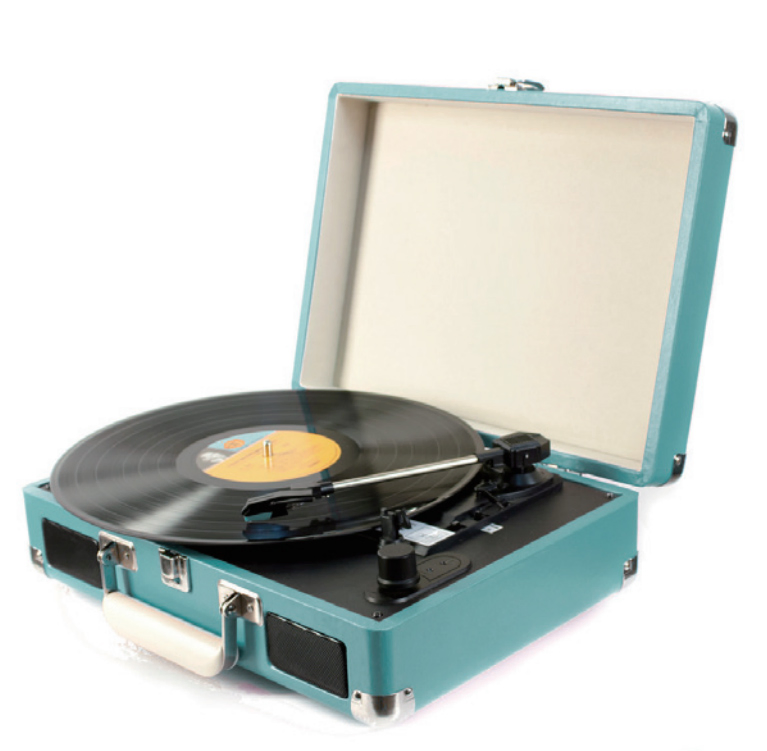 Premium Vinyl Record Player with Bluetooth Connectivity and Speakers