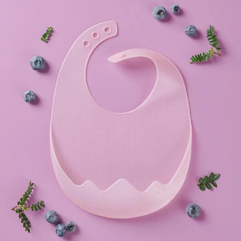 Waterproof Silicone Boy Girl Eating Bibs Wholesale Baby Feeding Bibs
