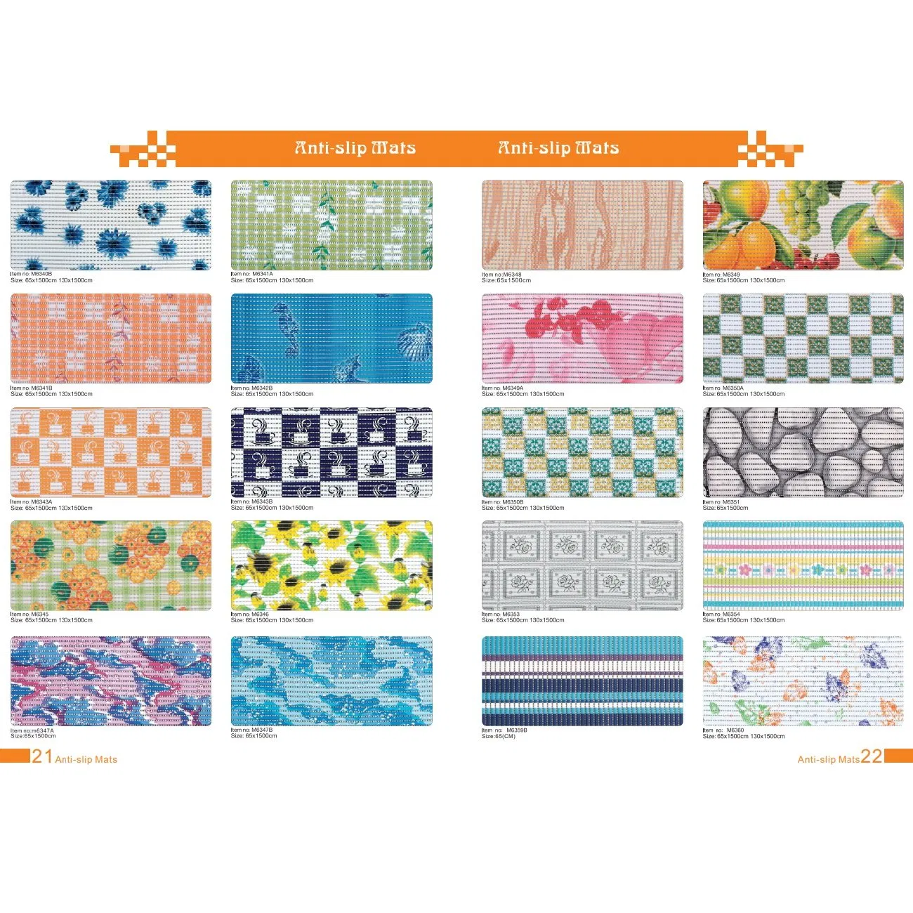 Modern Style Printed PVC Anti Slip Place Mat