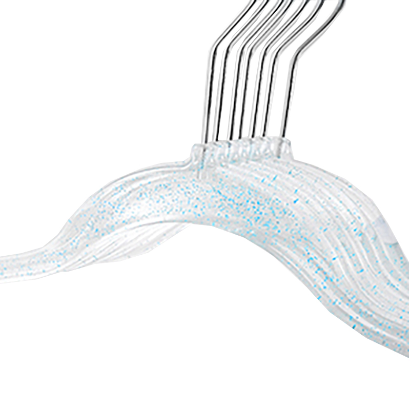 Household Items of Durable Clear Clothes Hangers Plastic Coat Hanger with Swivel Hook