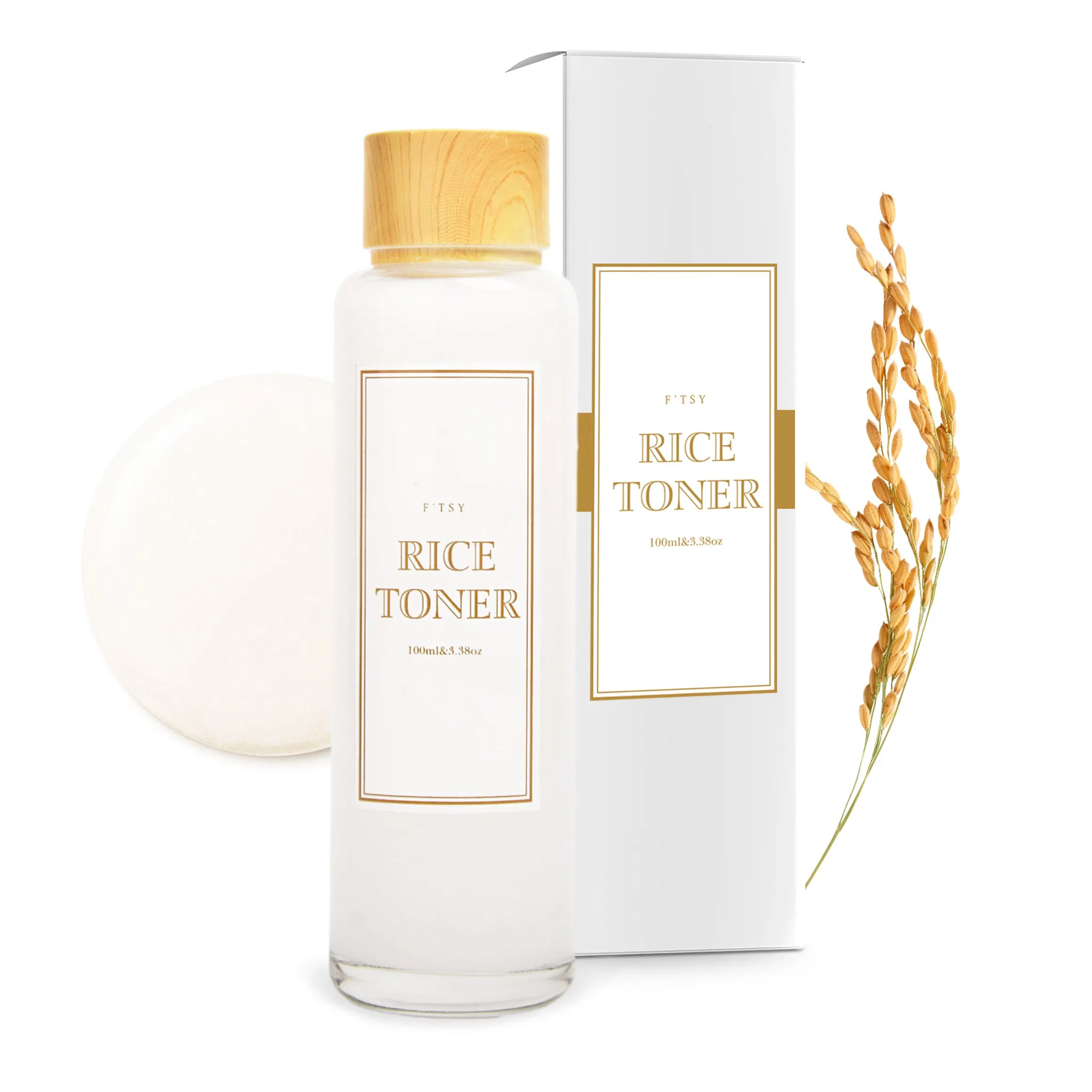 Natural Brightening Anti Wrinkles Rice Toner Niacinamide Soothing Rice Extract Face Toner