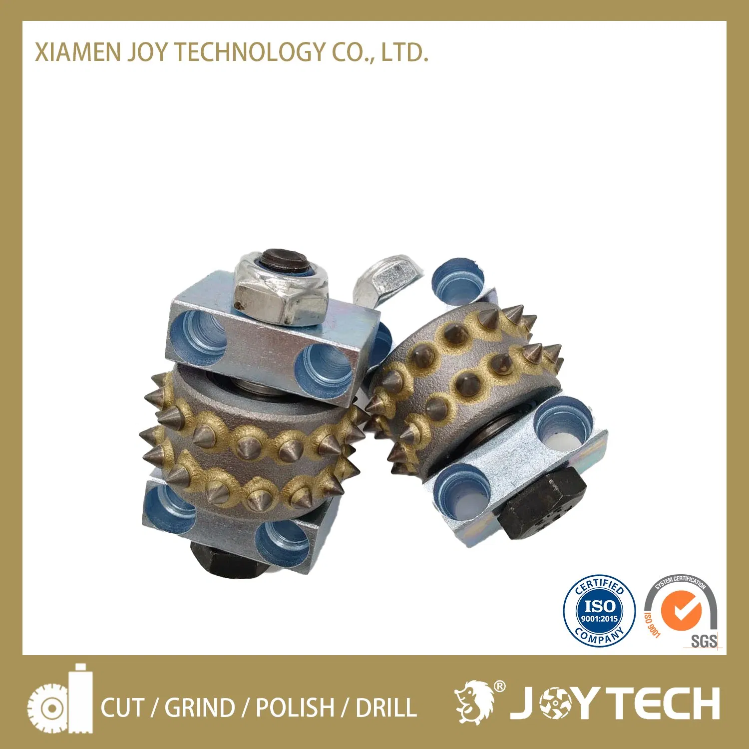 Diamond Cutting Tool Concrete Floor Grinding Wheel Abrasive Tooling 45 Pins Bush Hammer Roller for Epoxy Removing