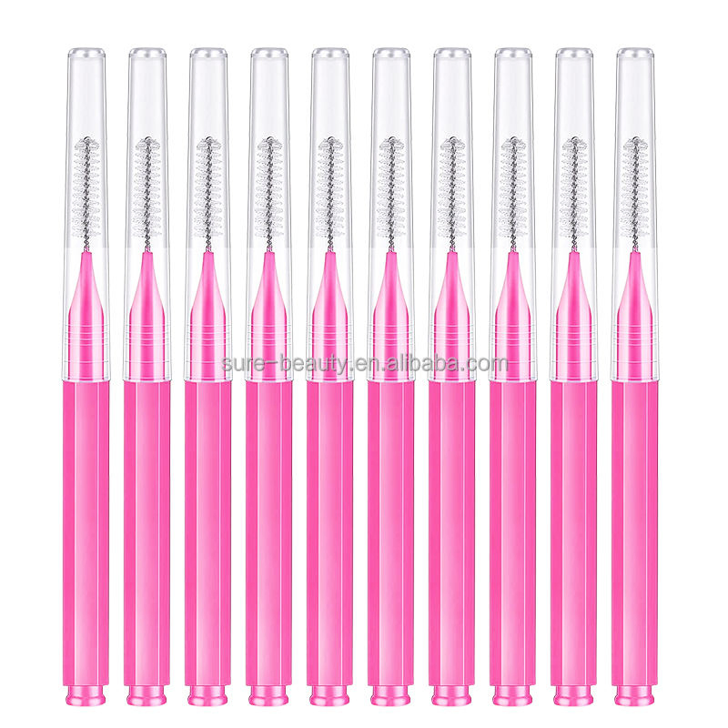 New Arrival Mini Brow Brush Flexible Eyebrow Tint Perm Styling Brush with Single Packing Cap