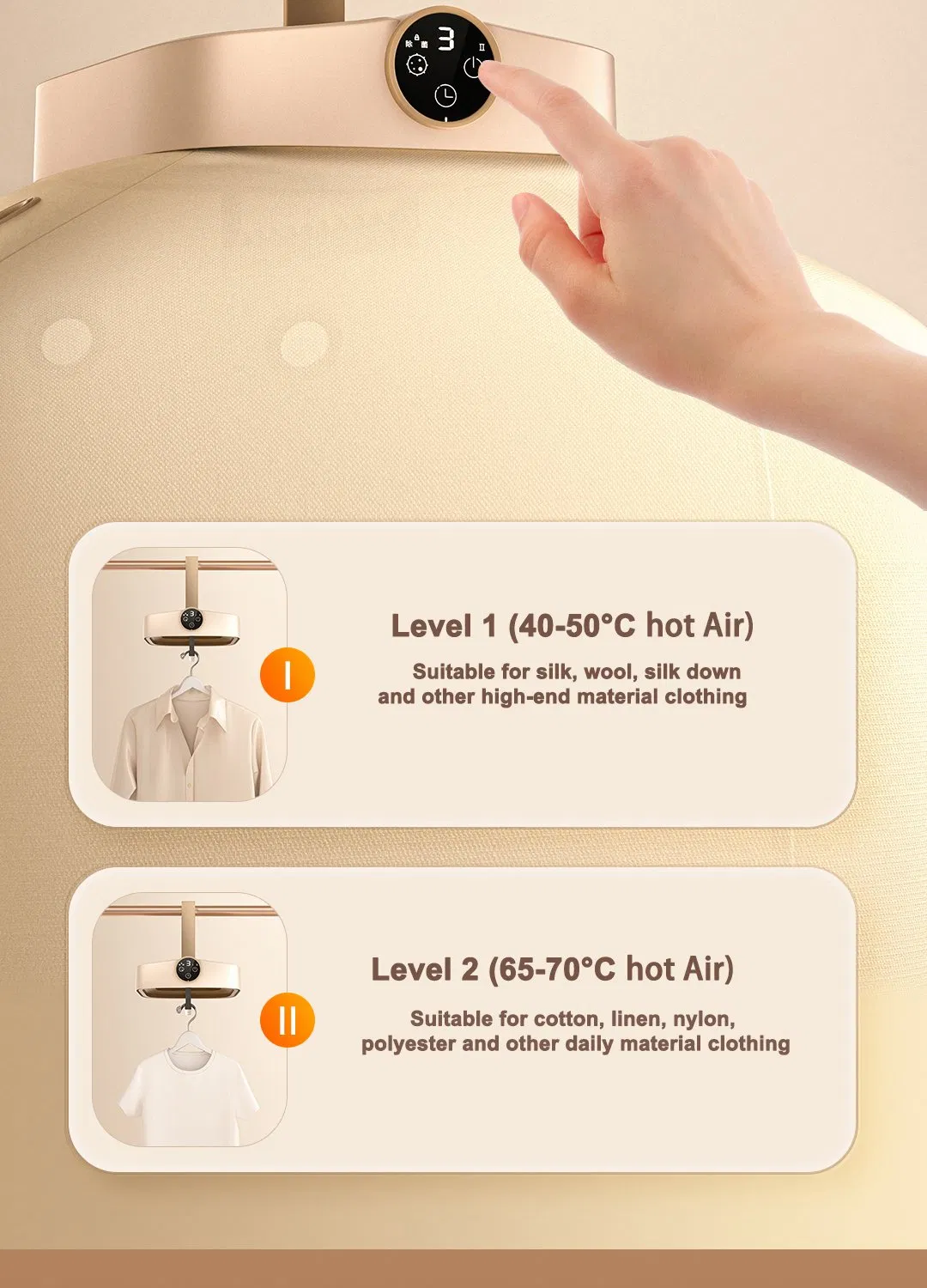 4hours Time Setting Portable Size Quick Drying Cloth Withstand Type Dryer Max Load-Bearing of 10kg