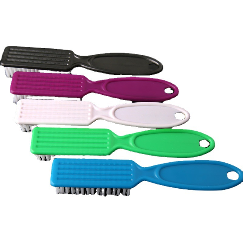 Hot Sale Plastic Long Handle Nail Dust Brush Manicure Pedicure Tools Dust Remove Brush for Cleaning Fingernails