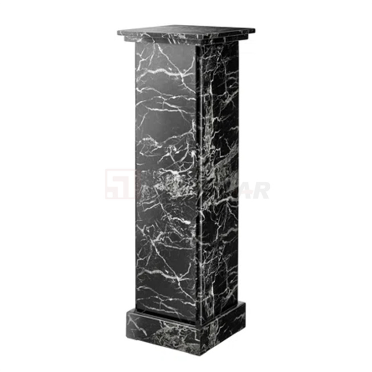 Wholesale Natural Modern Granite Stone Pillar Outdoor Indoor Decorative Marble Column Classical Hand Carved Roman Pillars