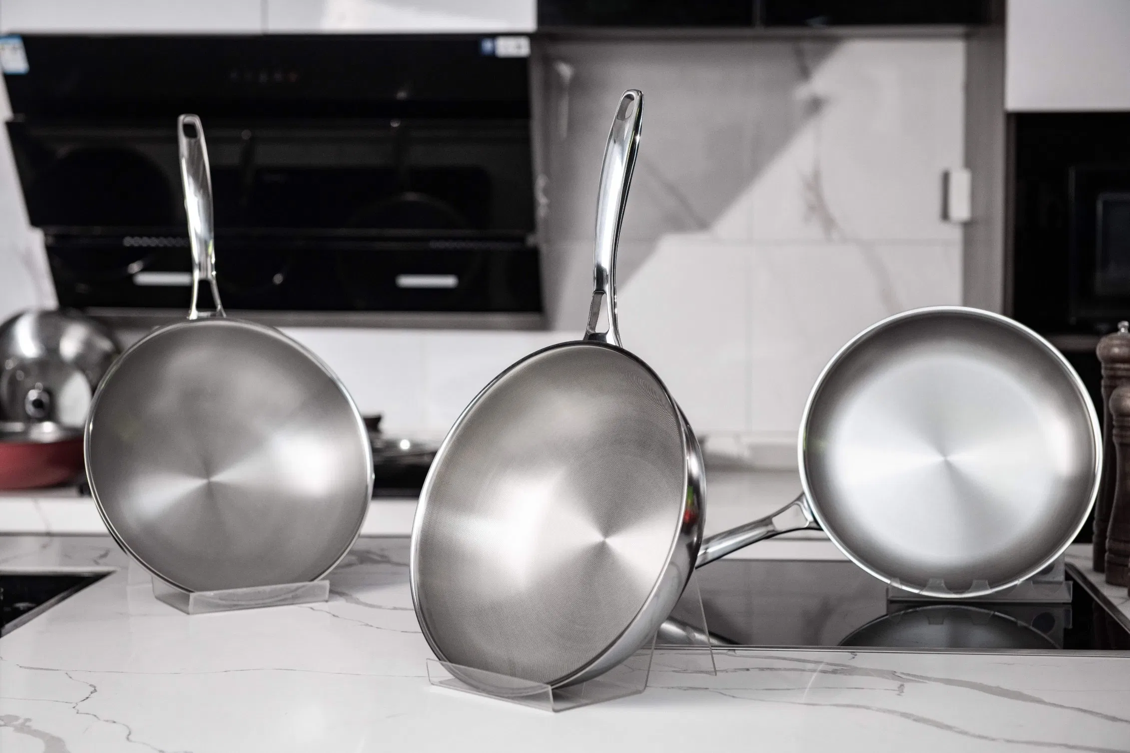 Сковорода вок 28 см антипригарная, нержавеющая сталь