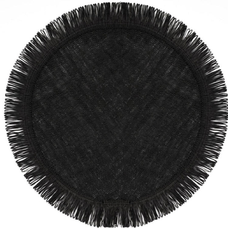 Natural Color Jute Placemat New Design Dinner Set Round Wholesale Placemat Fringe Table Place Mat