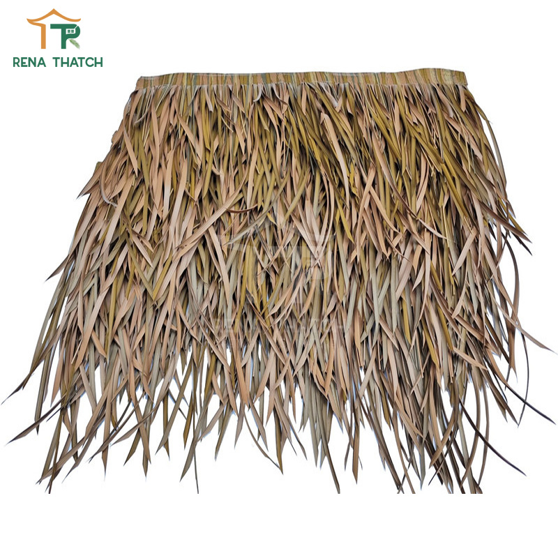 Weather Resistant Anti-UV Grass Thatch Roof Tile Artificial Synthetic Cogon Thatch