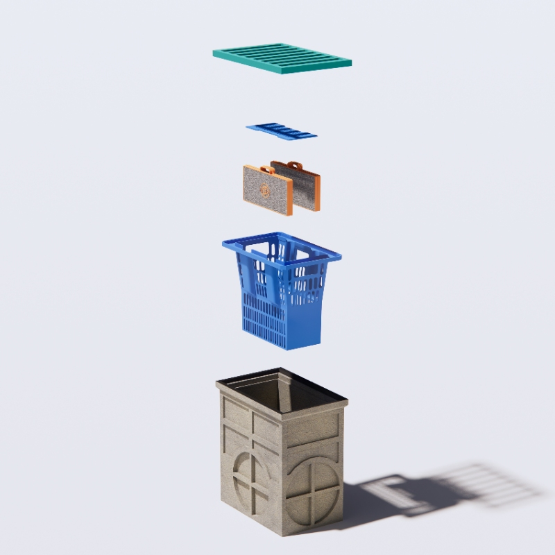 Advanced Multifunctional Stormwater Inlet with Heavy Duty Load Bearing for Public Squares