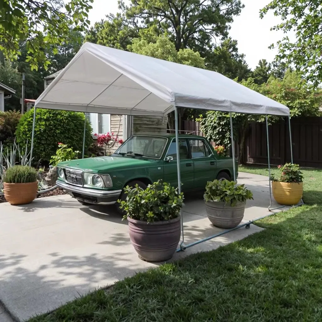 High-Quality Outdoor Tent Garage - Custom Logo and Waterproof Sun-Proof and Wind-Proof Thickened Stainless Steel Frame