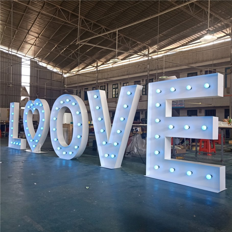 LED Electronic Signs Birthday Party Marquee Number Love Letter Light for Wedding Decoration