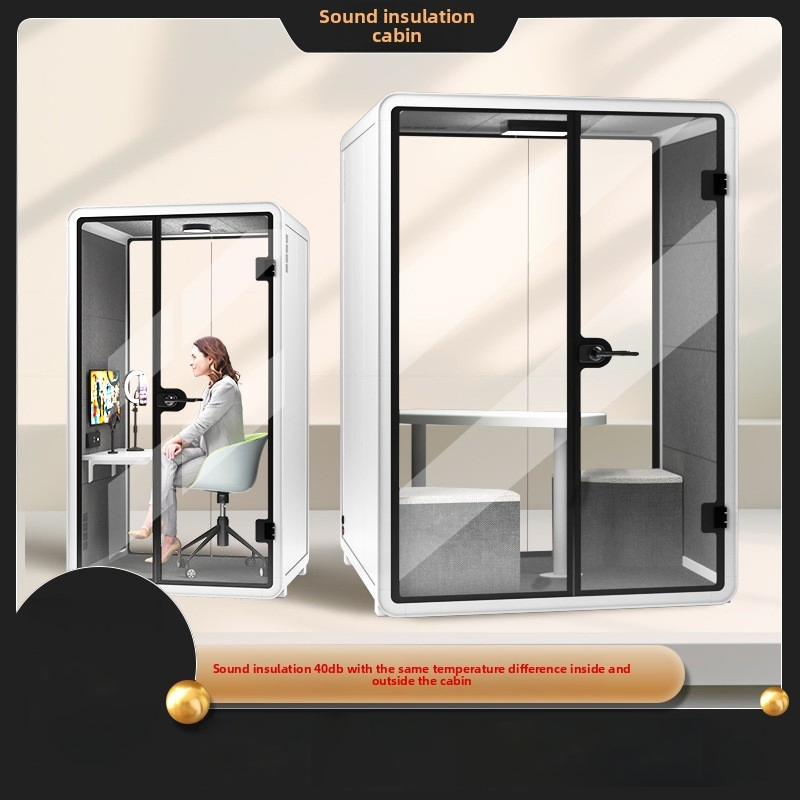 Soundproof Office Pod for Home Living Room and Live Space Group Meeting