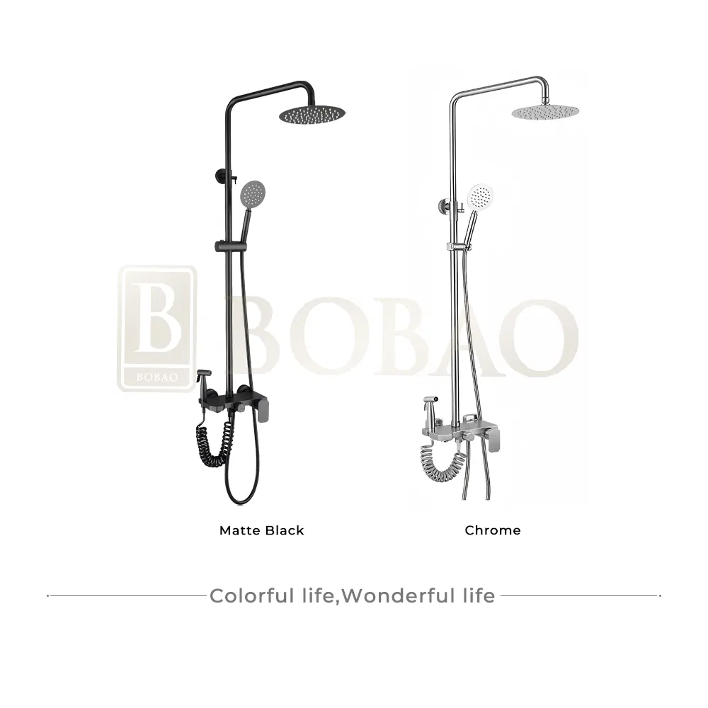 Modern Brushed Stainless Steel Shower Faucet Panel for Luxurious Bathrooms